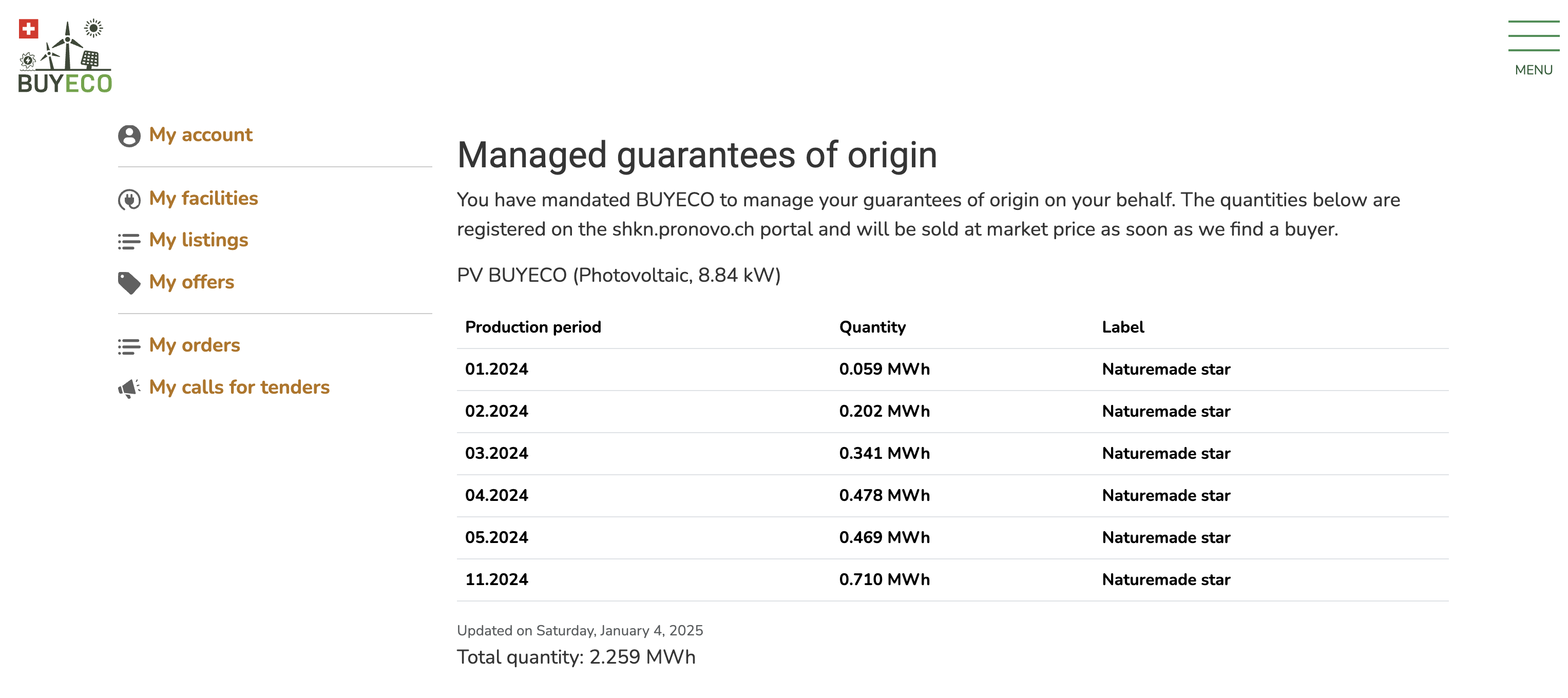 Register screenshot